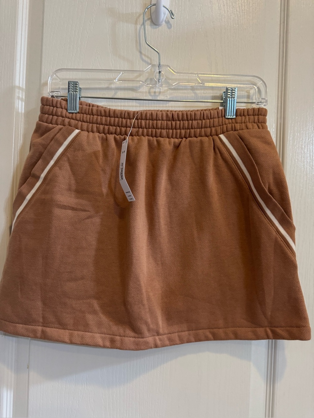 PINK Victoria's Secret Brown Mini Skirt with Cream Trim